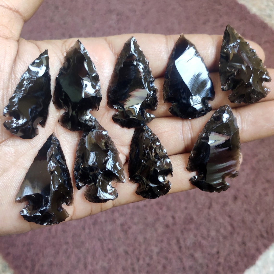 Obsidian Arrowheads Metaphysical Glass Crescent Arrowhead | Etsy