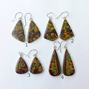 Jasper Earrings, Azubalite Dangle Earrings, 925 Sterling Silver Earrings, Gemstone Earrings, Crystal Earring, Dainty earrings, Gifts for her