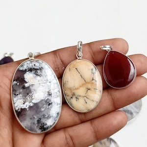 Gemstone Pendants, Crystal pendant bulk, Wholesale Bulk Assorted Pendants lot, Pendant Charms, Statement Pendant, Unisex Gemstone Pendants