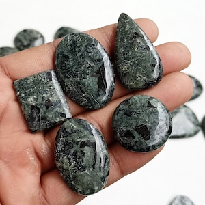 Pietra per scrittura cinese, Cabochon per scrittura cinese naturale, Lotto di cristalli per scrittura cinese, Mix di dimensioni/forme di scrittura cinese per gioielli