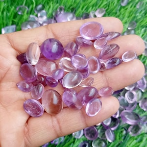 Purple AMETHYST Wholesale Cabochon Lot, Natural Amethyst Gemstone, AAA Quality Amethyst Stone For Necklace Ring Pendant Jewelry Supply