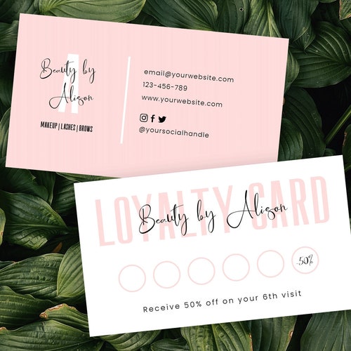 Printable Loyalty Card Design Minimalist Rewards Card - Etsy