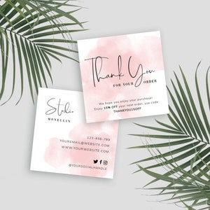 MINI Thank You Cards Template DIY Business Thank You Card - Etsy