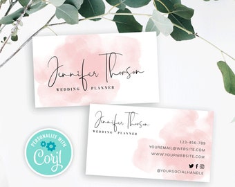 Business Card Template, Editable Pink Business Cards, Printable DIY Business  Cards, Monat Business Cards, Feminine Business Card. DTP-025 