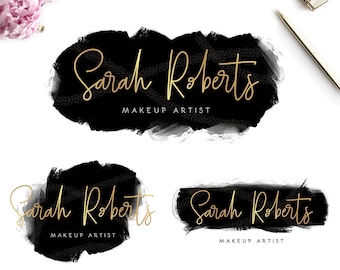 Black & Gold Logo Template, Editable Logo For Business, Custom Beauty Logo, Editable Branding Set, Fashion Boutique Logo, Instant, BW-001