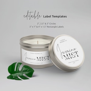 May include: A silver candle tin with a white label that reads "Candle Makers Co. Jasmine Mist Hand Poured Soy Candle Made in California 8oz". The candle is in a silver tin with a white label that reads "Candle Makers Co. Jasmine Mist Hand Poured Soy Candle Made in California 8oz".