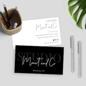 Minimalistische Visitenkarten Vorlage, Sofort Download Visitenkarten, Moderne Event Maschiene Visitenkarten, Individuelle Friseur Visitenkarten M-002