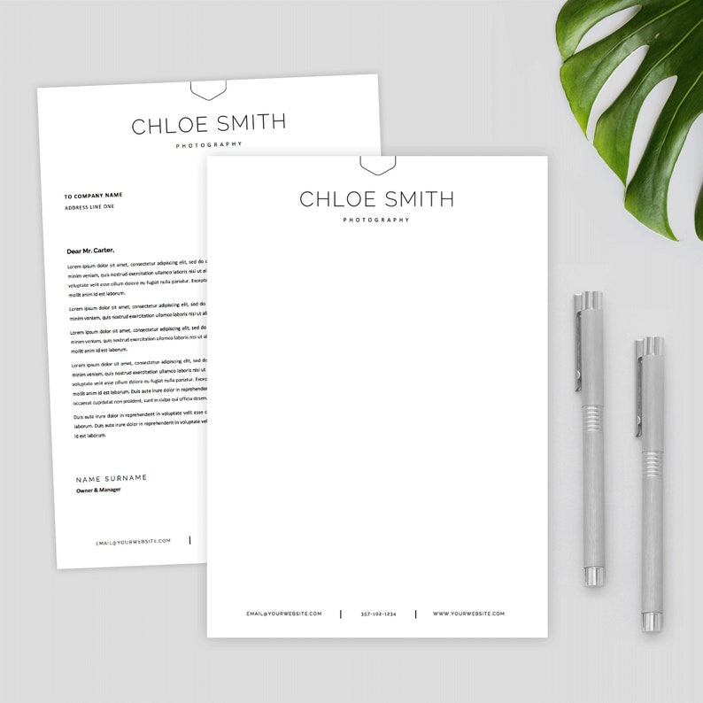 Corporate Letterhead Template Word Company Letterhead Design Etsy