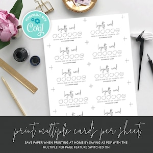 Cupcake Loyalty Card Template, Bakery Stamp Cards, Minimalist Coffee Shop Rewards Card, Editable Customer Discount Punch Cards, M-002 image 6