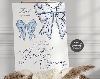 totomo様 ウエルカムボード　UK-B8 ブルーコケットボウビジネスウェルカムサインテンプレート、グランド