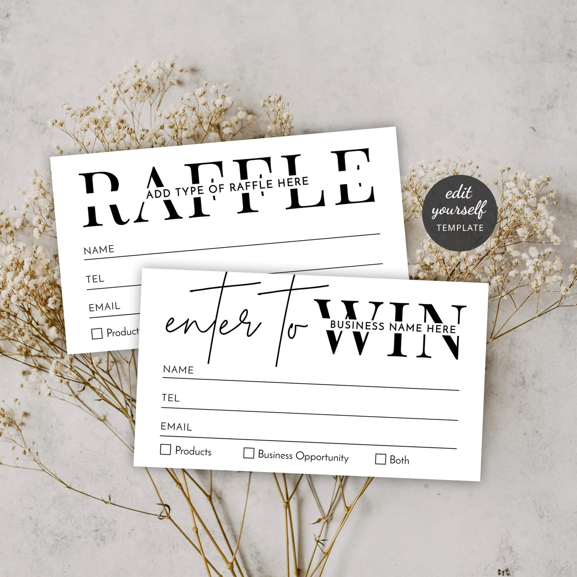 Editable Raffle Ticket Template Enter to Win Template Etsy Canada Editable Raffle Ticket Template Enter to Win Template Etsy Canada