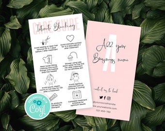 Intimate Bleaching Aftercare Template, Editable Bikini Brightening Care Guide, Printable Pigmentation Removal Post Care Cards Beauty P01