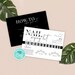 False Nails Sizing Kit Template, Editable Artificial Nails Sizing Chart Minimalist, Printable Acrylic Extensions Customer Record Card, M-002 