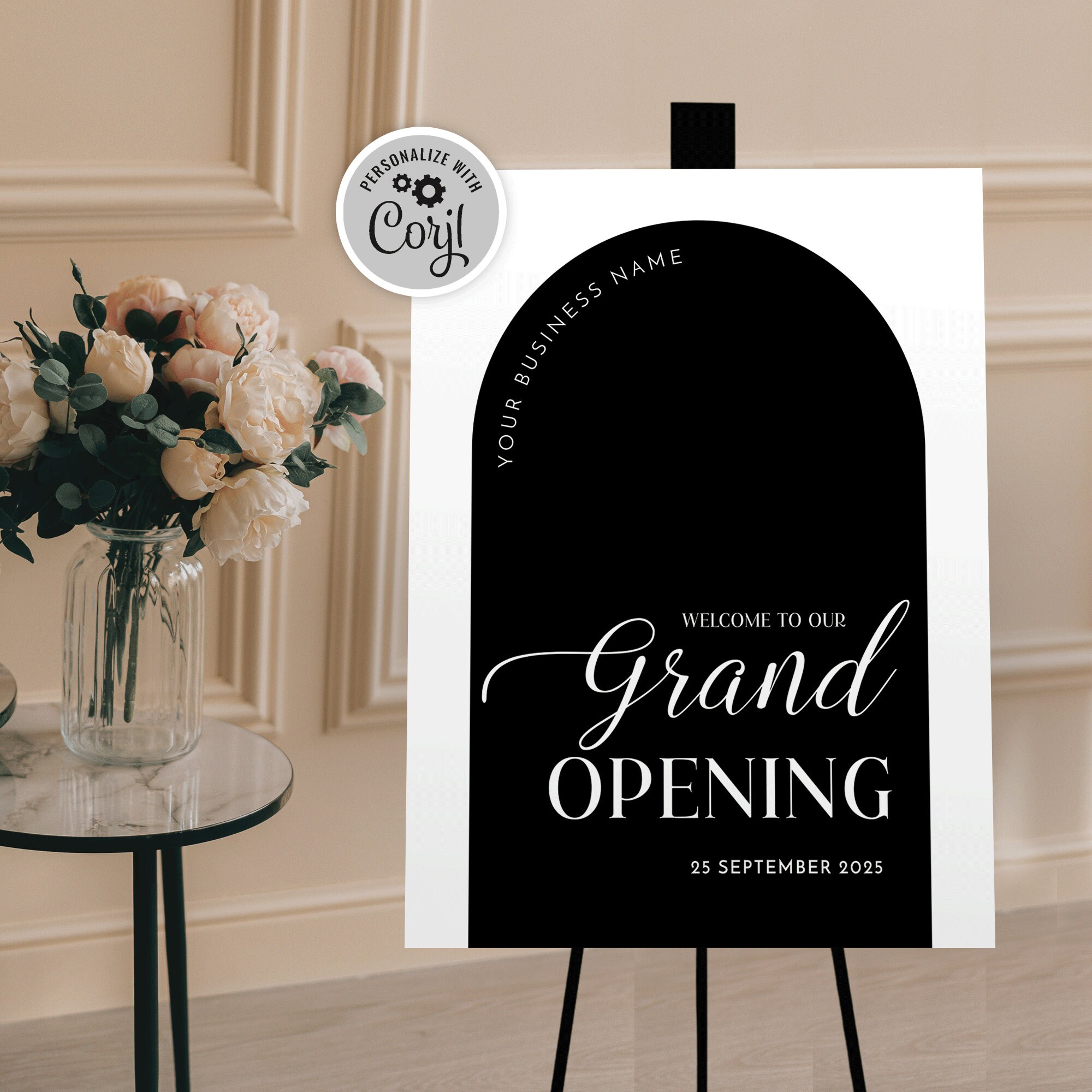Grand Opening Sign Nearby