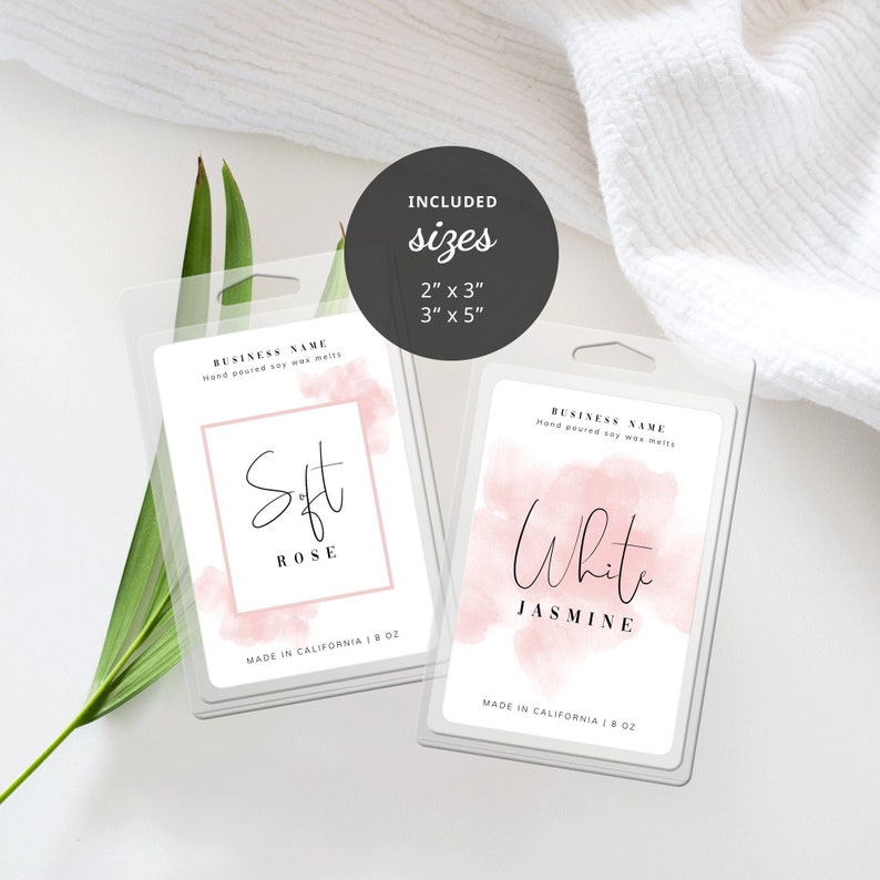 Feminine Wax Melts Labels Editable Label Design Custom Wax Etsy