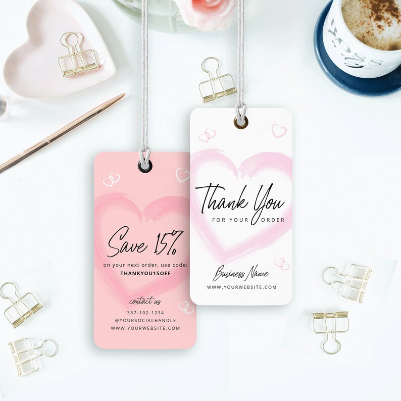 DIY Swing Tag Template Editable Hang Tags Design Printable | Etsy