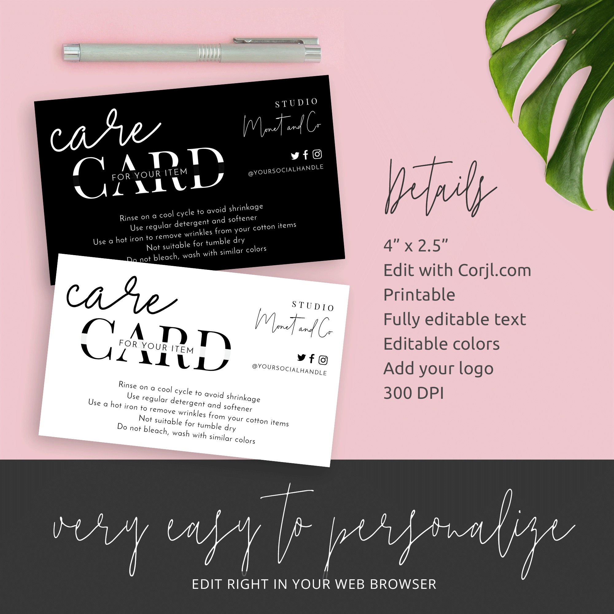 Body Butter Care Cards – 50 Pack Business Size With Instructions | For Handmade Sellers & Small Businesses - View #5