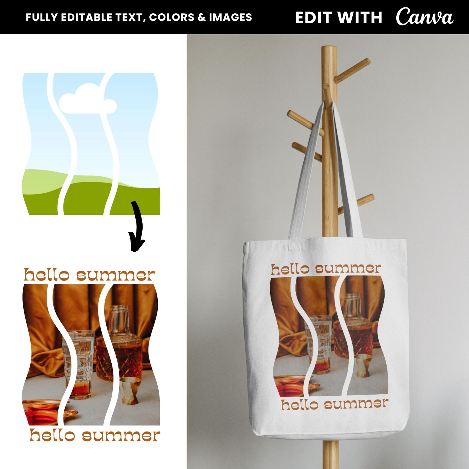 Retro Canva Frame Templates, Drag & Drop Groovy Canva Photo Frames ...