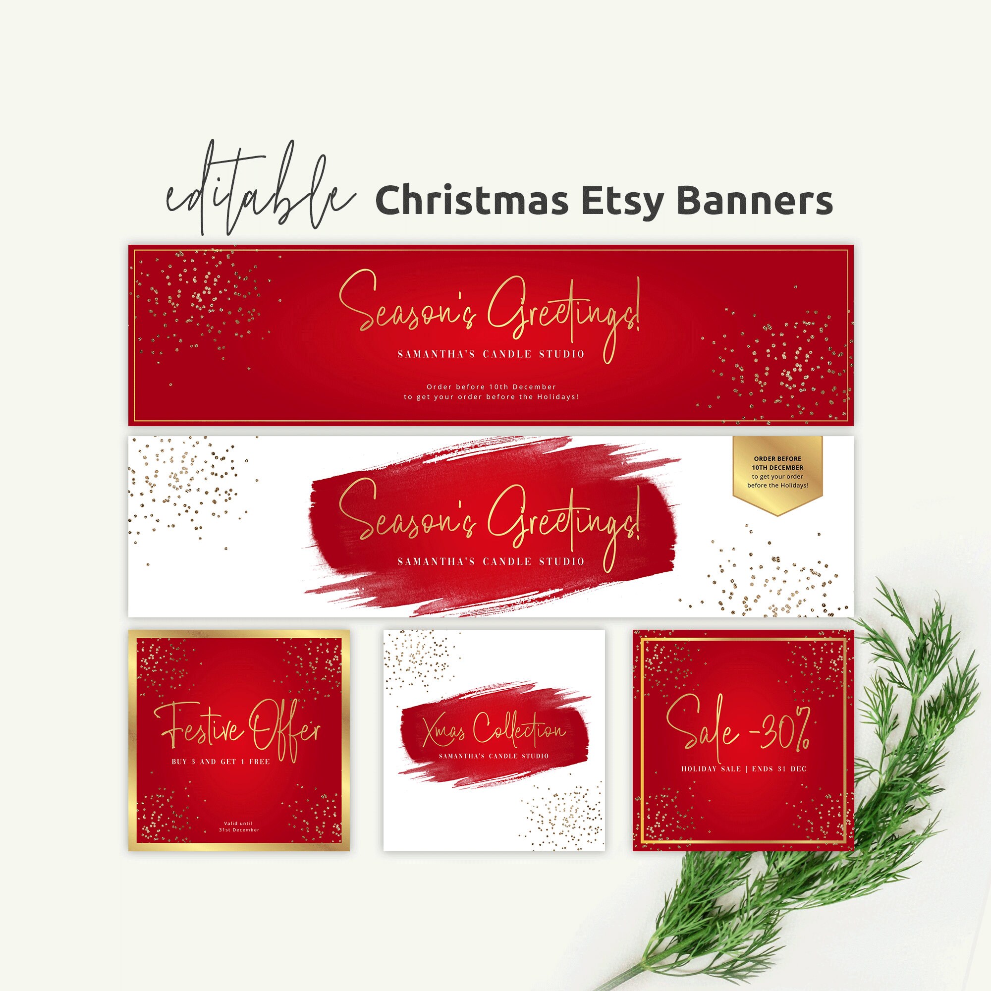 Christmas Etsy Banner Templates, Instant Download, Holiday Esty Branding Set, Xmas Etsy Listing Banner, DIY Etsy Shop Cover Design, Corjl Throughout Etsy Banner Template Christmas Etsy Banner Templates, Instant Download, Holiday Esty Branding Set, Xmas Etsy Listing Banner, DIY Etsy Shop Cover Design, Corjl Throughout Etsy Banner Template