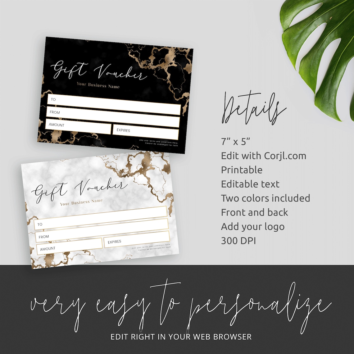 DIY Gift Voucher Template Editable Gift Certificate Design | Etsy