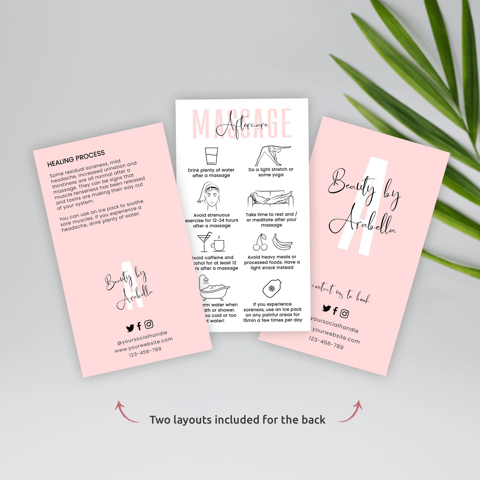 Massage Aftercare Template Editable Massage After Care Guide Etsy