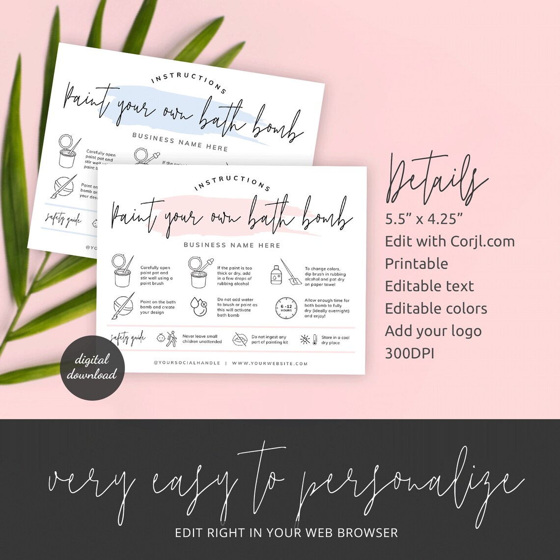 Paint Your Own Bath Bomb Guide Template Bath Melts Painting - Etsy