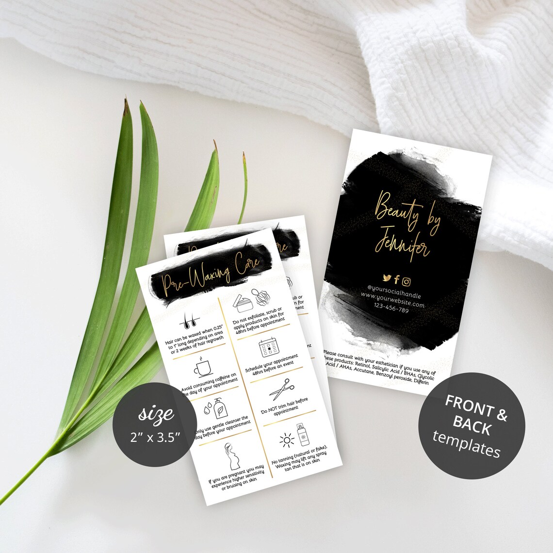 Prewaxing Care Template Editable Pre Wax Care Instructions Etsy