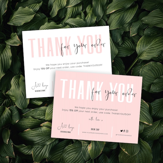 business thank you card design