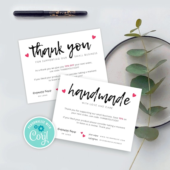 business thank you card design