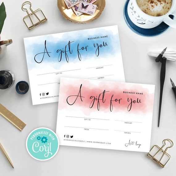 Printable Gift Certificate Template Easter Gift Voucher | Etsy