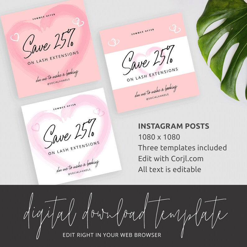 Instagram Price List Template Digital Beauty Price List Etsy Instagram Price List Template Digital Beauty Price List Etsy