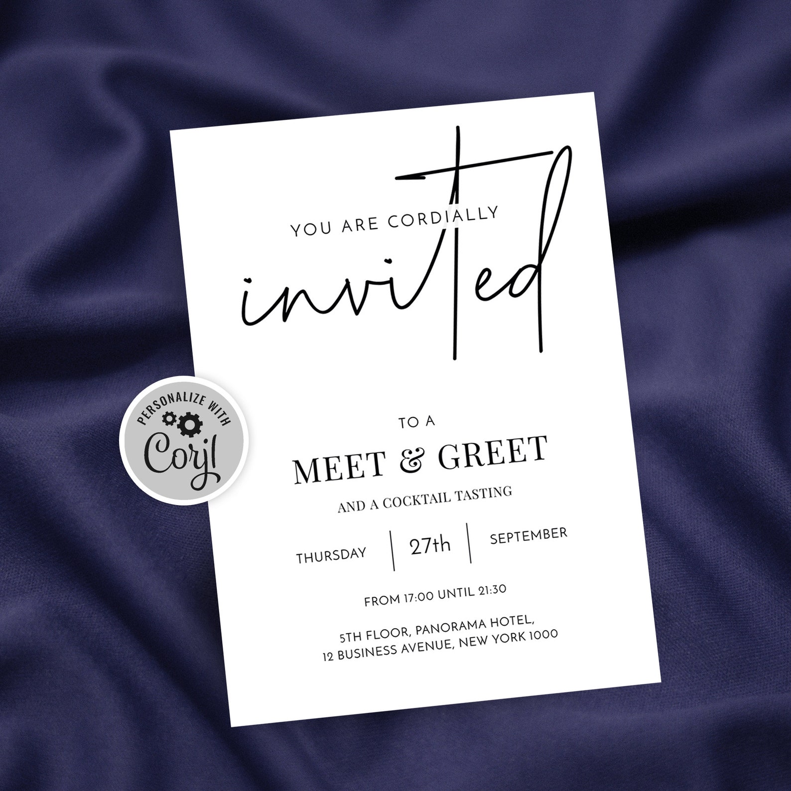 Networking Event Invitation Template, Minimalist Meet & Greet Flyer ...