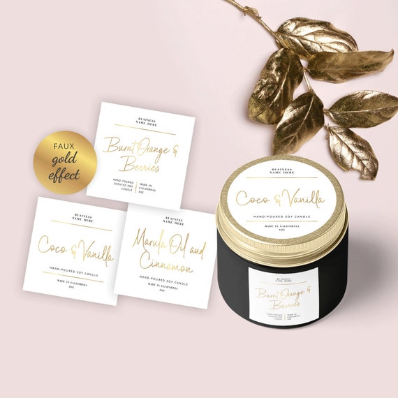 Printable Blank Gold Paper Labels, Avery UK
