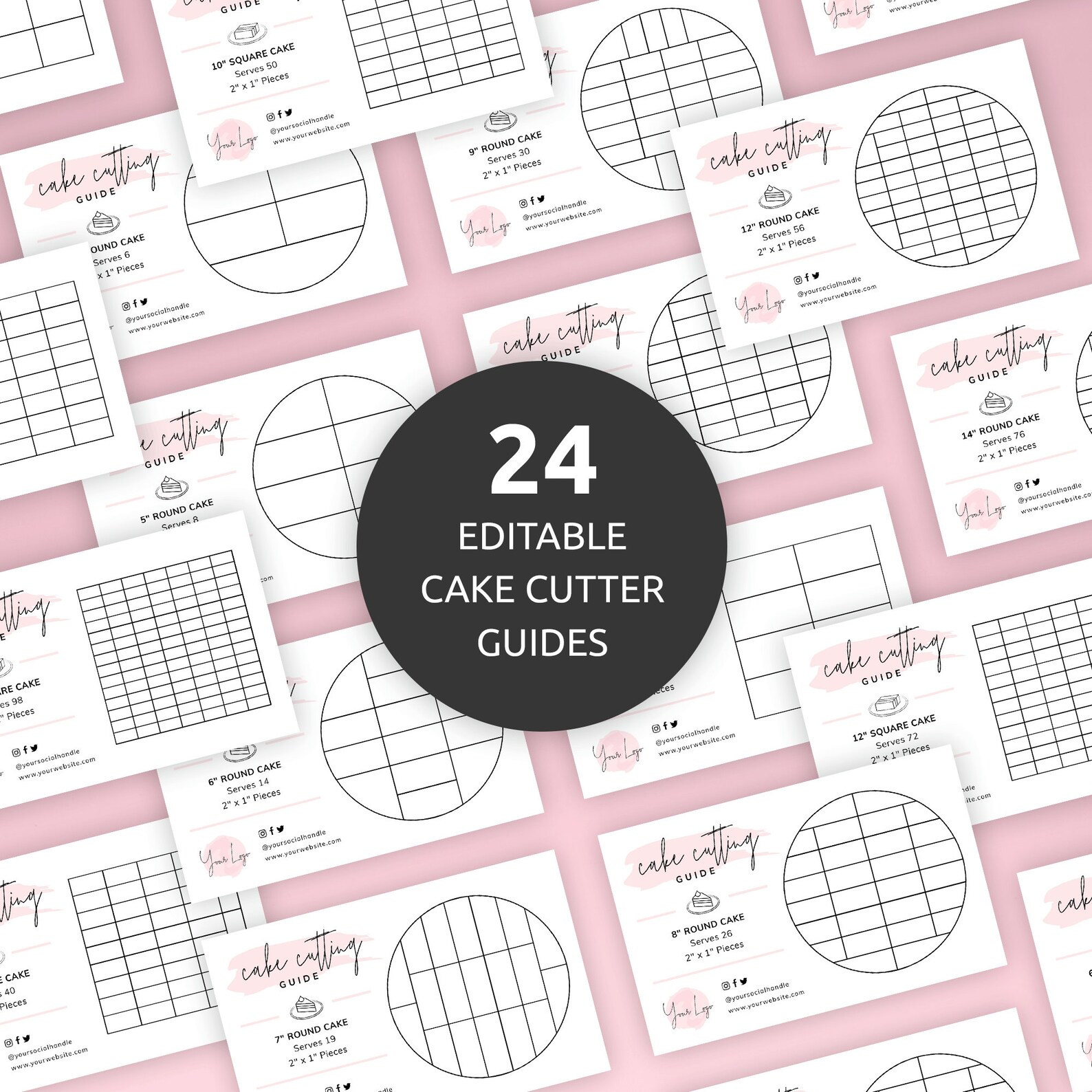 Printable Cake Cutting Guides Editable Wedding Cakes Cutting Etsy Printable Cake Cutting Guides Editable Wedding Cakes Cutting Etsy