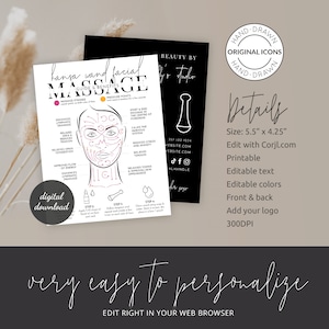 Kansa Wand Facial Massage Guide Template, Minimalist, Custom Bronze ...