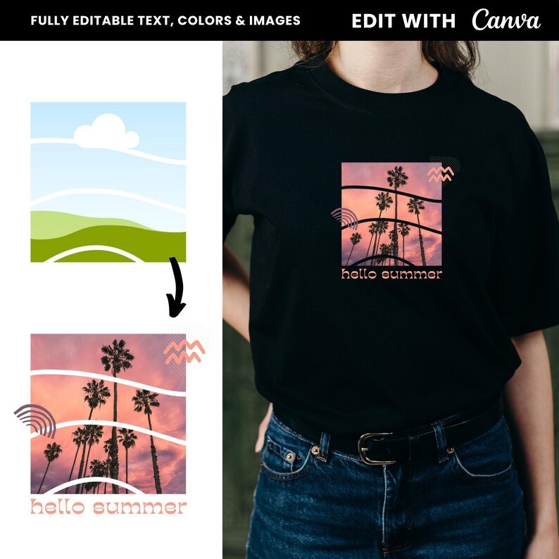 Retro Canva Frame Templates, Drag & Drop Groovy Canva Photo Frames ...