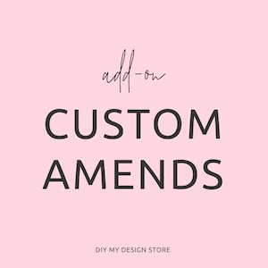 Custom Amends | Color Change