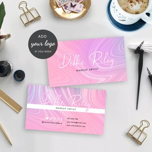 Agate Business Cards Template DIY Business Cards Editable | Etsy