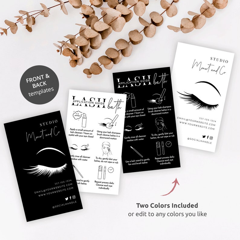 Lash Bath Application Guide Template Editable Lash Shampoo Etsy