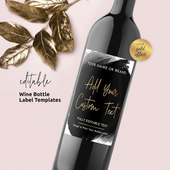 ByMe Home Black Label Collection Designer Bottle Labels / Decals - Large Size, Made In Australia