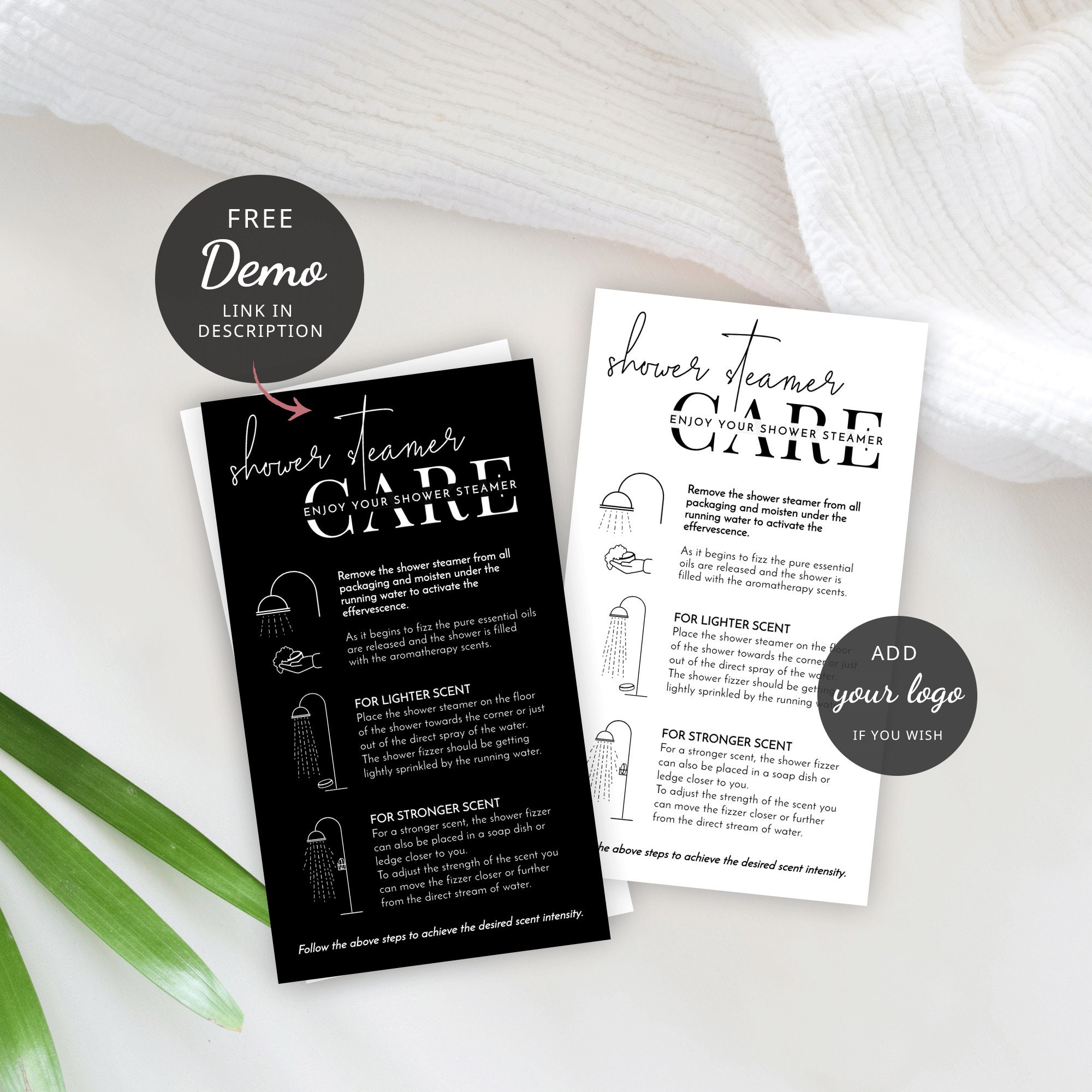 Shower Steamer Customer Guide Template Editable Shower Mist | Etsy