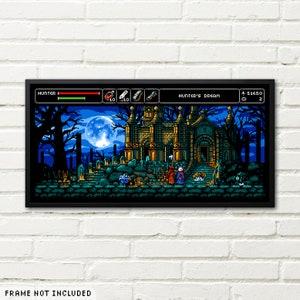 Hunters Dream Retro Demake Blooddose Pixel Art Poster Hochwertiger Videospiel Wandkunst Druck