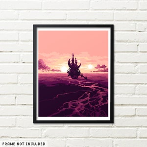 Skesis Castle - Film & TV Inspired Pixel Art - High Quality Art Print