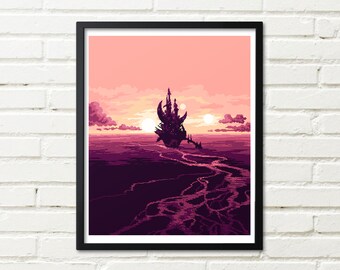 Skesis Castle - Film & TV Inspired Pixel Art - High Quality Art Print