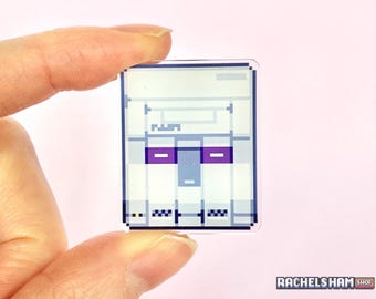 SNES Console Acrylic Pin: 8bit Pixel Art Lapel Badge