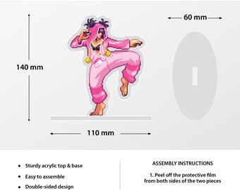 ジュリ ストリートファイター6 ピクセルアート アクリルスタンド：衣装