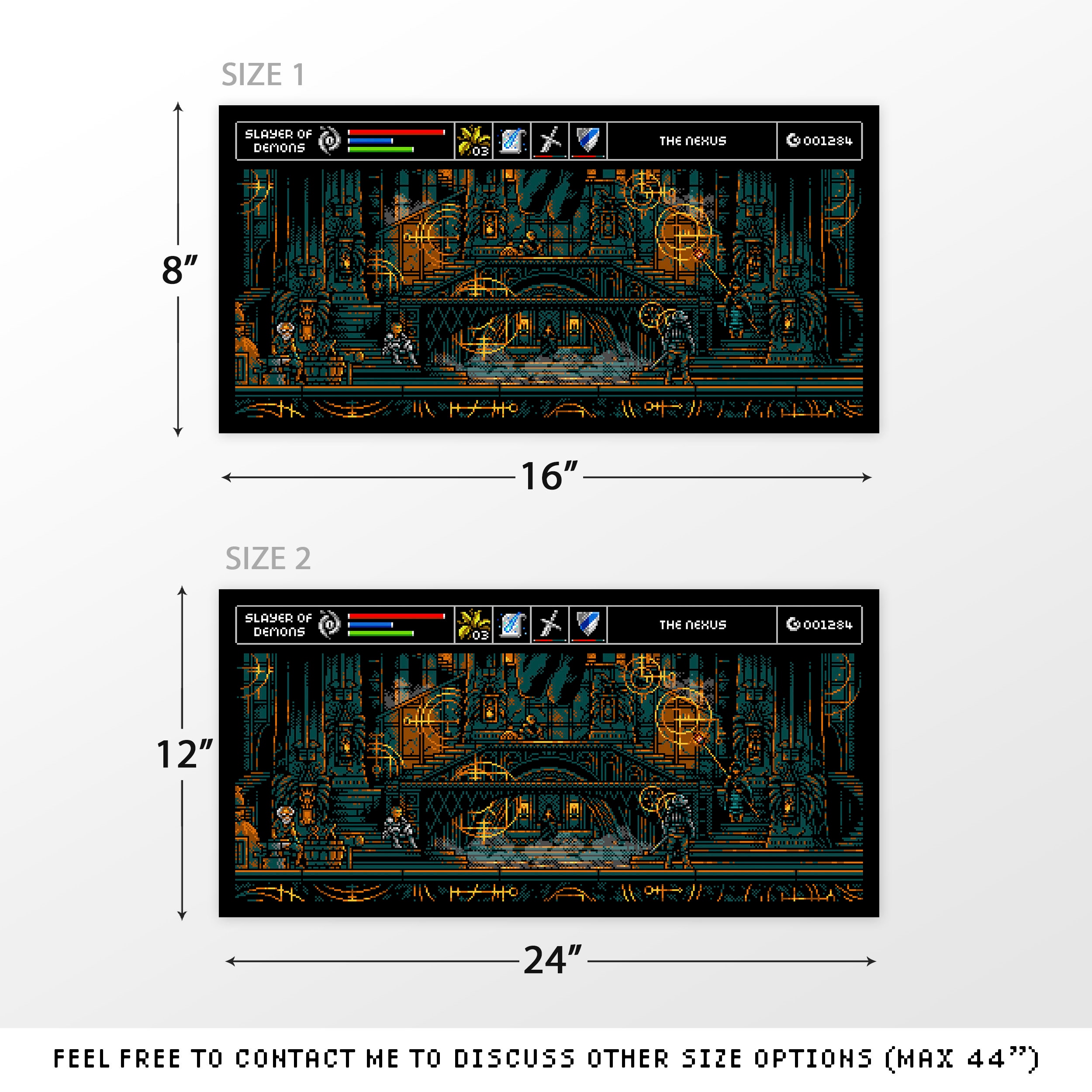 The Nexus Pixel Art Print: 8bit Demon's Souls Poster - Etsy
