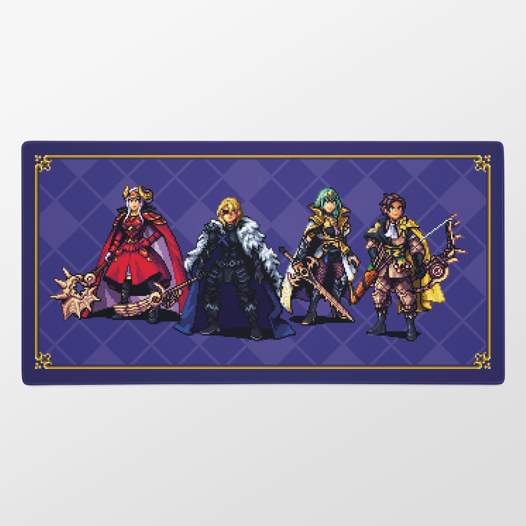 Three Houses Characters Gaming Desk Mat: 8bit Fire Emblem Pixel