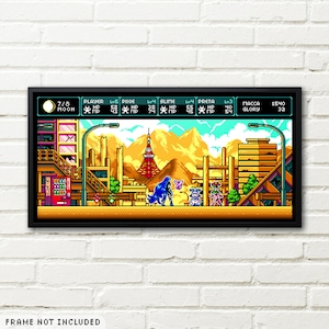 Shin Megami Tensei V Retro Demake Pixel Art Poster High Quality Video Game Wall Art Print