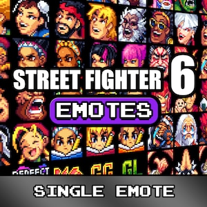 SINGLE EMOTE Street Fighter 6 Pixel Twitch and Discord Emotes